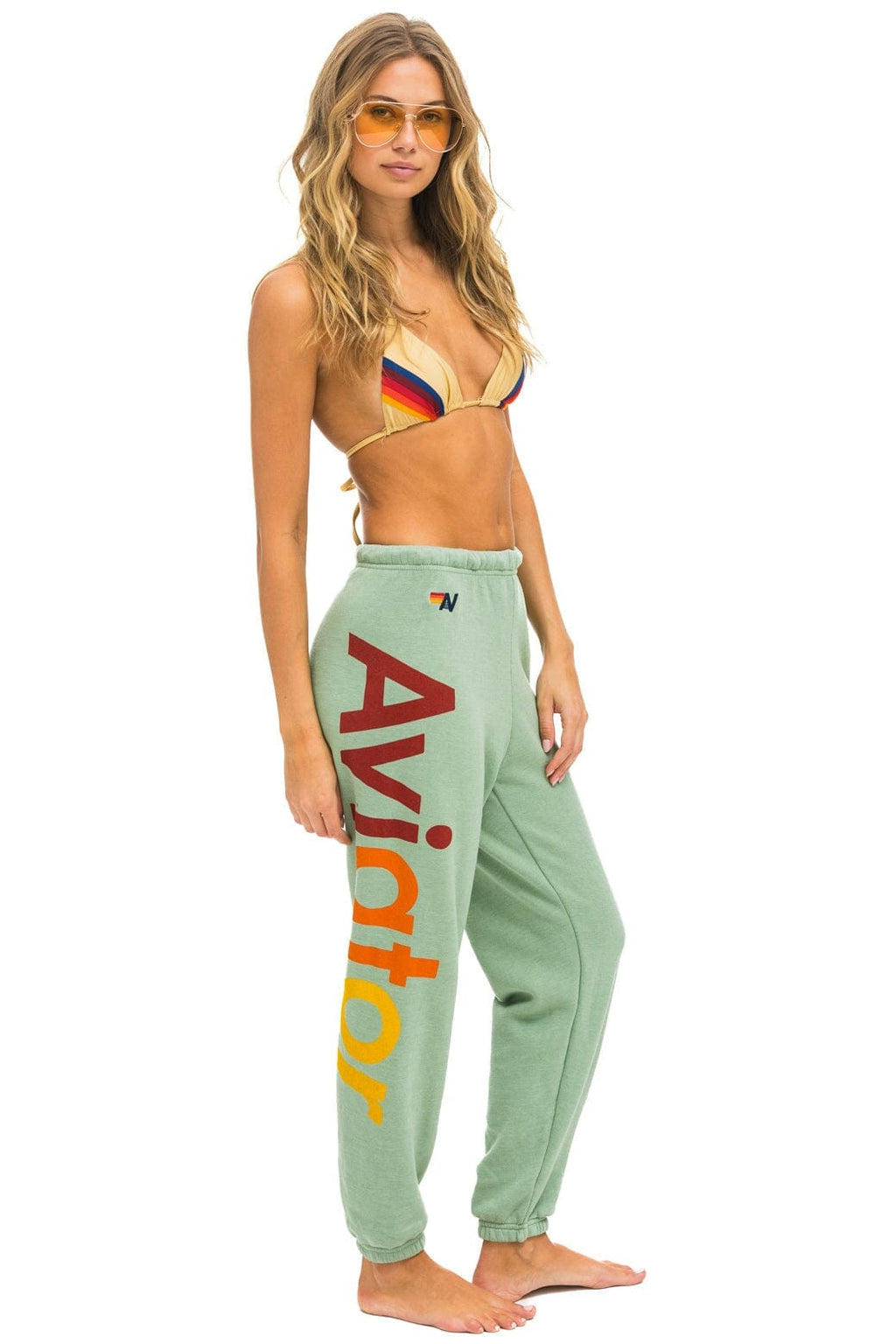 Retro AVIATOR NATION 2 SWEATPANTS - SAGE