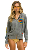 Retro AVIATOR NATION ASPEN HOODIE - HEATHER GREY