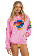 Retro AVIATOR NATION ASPEN RELAXED PULLOVER HOODIE - NEON PINK