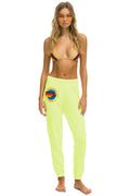 Retro AVIATOR NATION ASPEN SWEATPANTS - NEON YELLOW