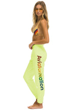 Retro AVIATOR NATION ASPEN SWEATPANTS - NEON YELLOW