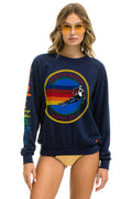 Retro AVIATOR NATION ASPEN CREW SWEATSHIRT - NAVY