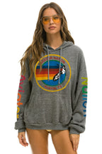 Retro AVIATOR NATION AUSTIN RELAXED PULLOVER HOODIE - HEATHER GREY