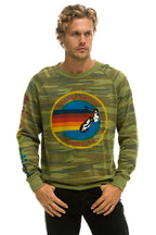 Retro AVIATOR NATION VENICE CREW SWEATSHIRT - CAMO