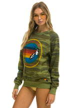 Retro AVIATOR NATION VENICE CREW SWEATSHIRT - CAMO