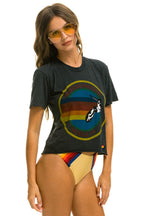 Retro AVIATOR NATION HAIGHT ASHBURY BOYFRIEND TEE - CHARCOAL