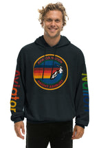 Retro AVIATOR NATION HAIGHT ASHBURY RELAXED PULLOVER HOODIE - CHAROCAL
