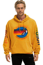Retro AVIATOR NATION HAIGHT ASHBURY RELAXED PULLOVER HOODIE - GOLD
