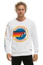 Retro AVIATOR NATION HAMPTONS CREW SWEATSHIRT - WHITE