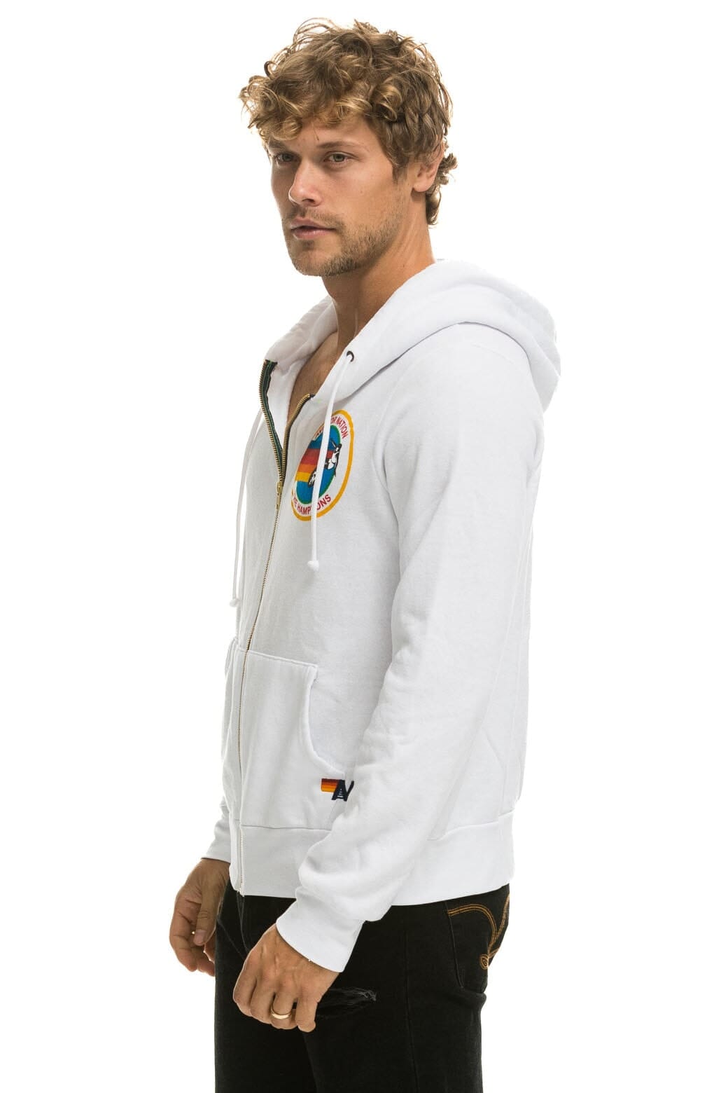 Retro AVIATOR NATION HAMPTONS HOODIE - WHITE