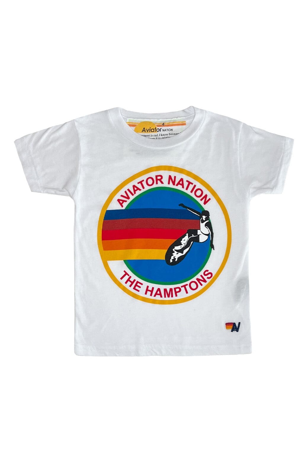 Retro KIDS AVIATOR NATION HAMPTONS TEE - WHITE