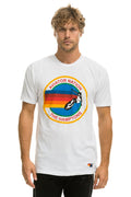 Retro AVIATOR NATION HAMPTONS UNISEX CREW TEE - WHITE