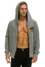 Retro AVIATOR NATION VENICE HOODIE - HEATHER GREY