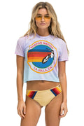 Retro AVIATOR NATION LA JOLLA BOYFRIEND TEE - TIE DYE BUBBLEGUM