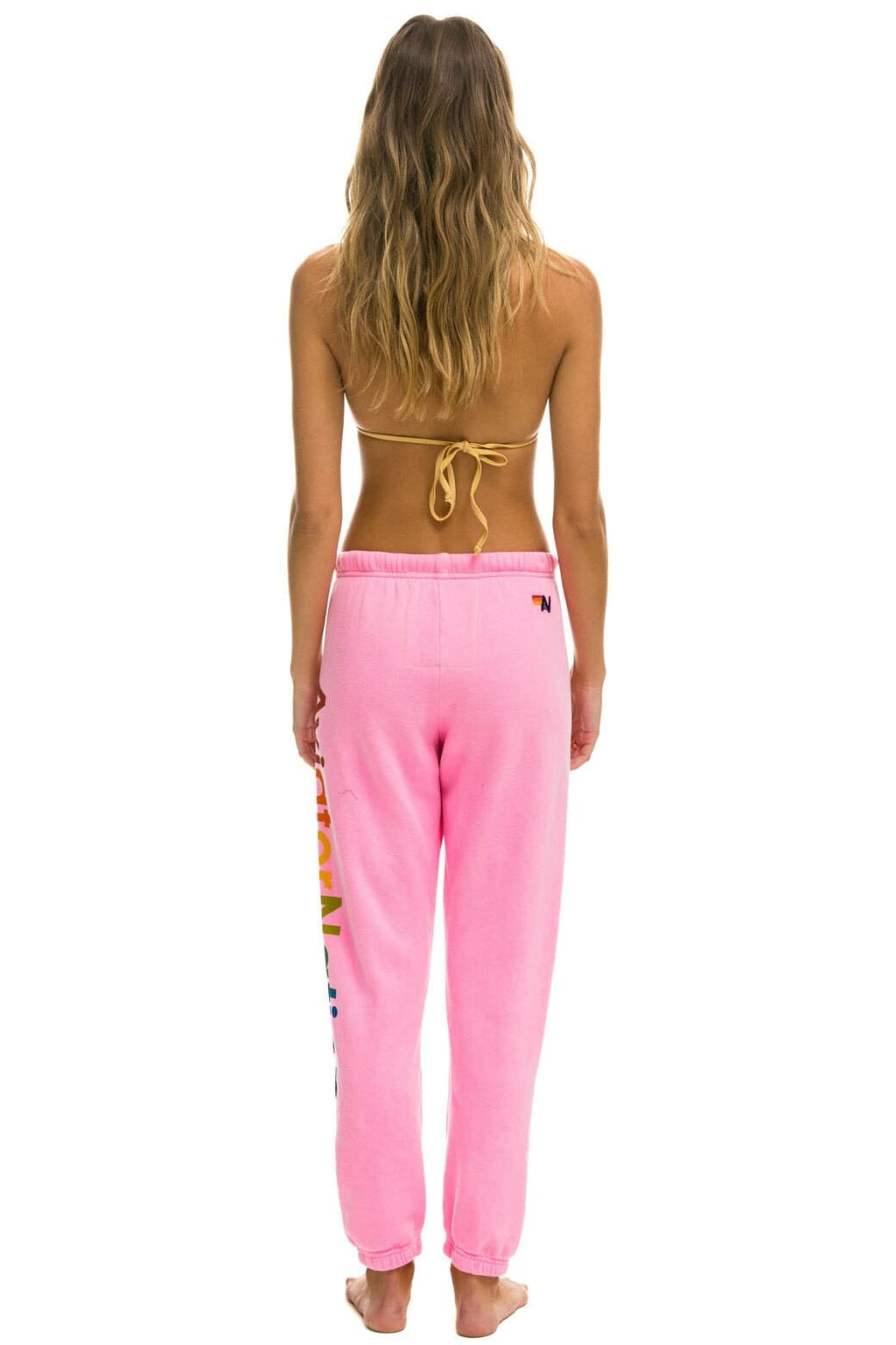 Retro AVIATOR NATION LA JOLLA SWEATPANTS - NEON PINK