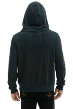 Retro AVIATOR NATION LA JOLLA ZIP HOODIE - CHARCOAL