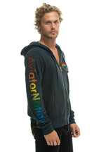 Retro AVIATOR NATION LAGUNA BEACH HOODIE - CHARCOAL