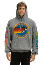 Retro AVIATOR NATION LAGUNA BEACH RELAXED PULLOVER HOODIE - HEATHER GREY