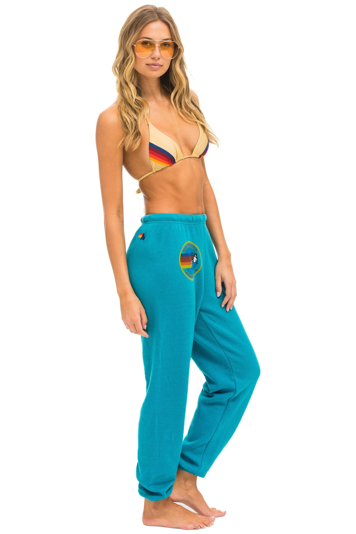 Retro AVIATOR NATION LAGUNA BEACH SWEATPANTS - TEAL
