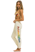Retro AVIATOR NATION LAGUNA BEACH SWEATPANTS - VINTAGE WHITE