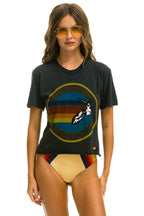 Retro AVIATOR NATION LAS VEGAS BOYFRIEND TEE - CHARCOAL