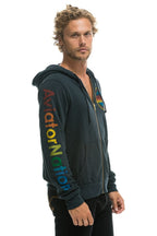Retro AVIATOR NATION MALIBU HOODIE - CHARCOAL