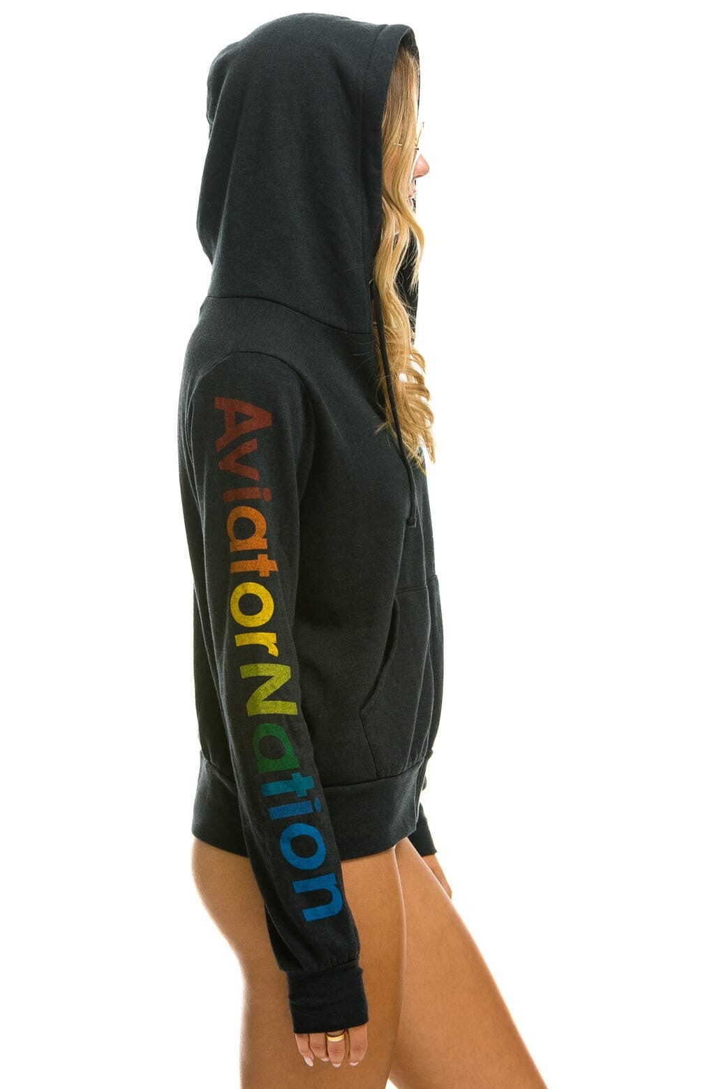Retro AVIATOR NATION MALIBU HOODIE - CHARCOAL