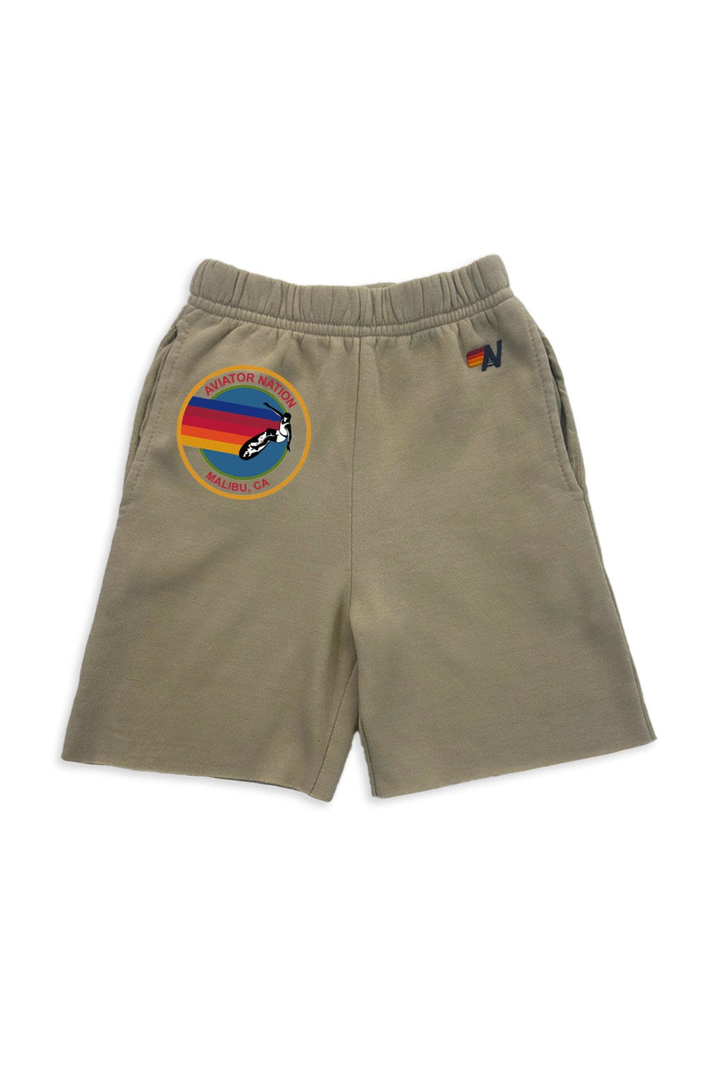 Retro AVIATOR NATION MALIBU KIDS SWEATSHORTS - SAND