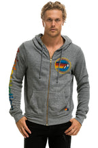 Retro AVIATOR NATION MIAMI HOODIE - HEATHER GREY