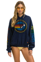 Retro AVIATOR NATION MIAMI RELAXED PULLOVER HOODIE - NAVY