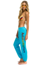 Retro AVIATOR NATION MIAMI SWEATPANTS - NEON BLUE