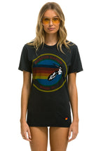 Retro AVIATOR NATION MIAMI TEE - CHARCOAL