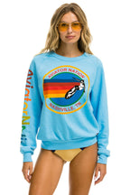 Retro AVIATOR NATION NASHVILLE CREW SWEATSHIRT - SKY
