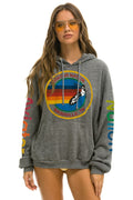 Retro AVIATOR NATION NASHVILLE RELAXED PULLOVER HOODIE - HEATHER GREY