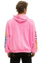 Retro AVIATOR NATION NORTH SHORE RELAXED PULLOVER HOODIE - NEON PINK