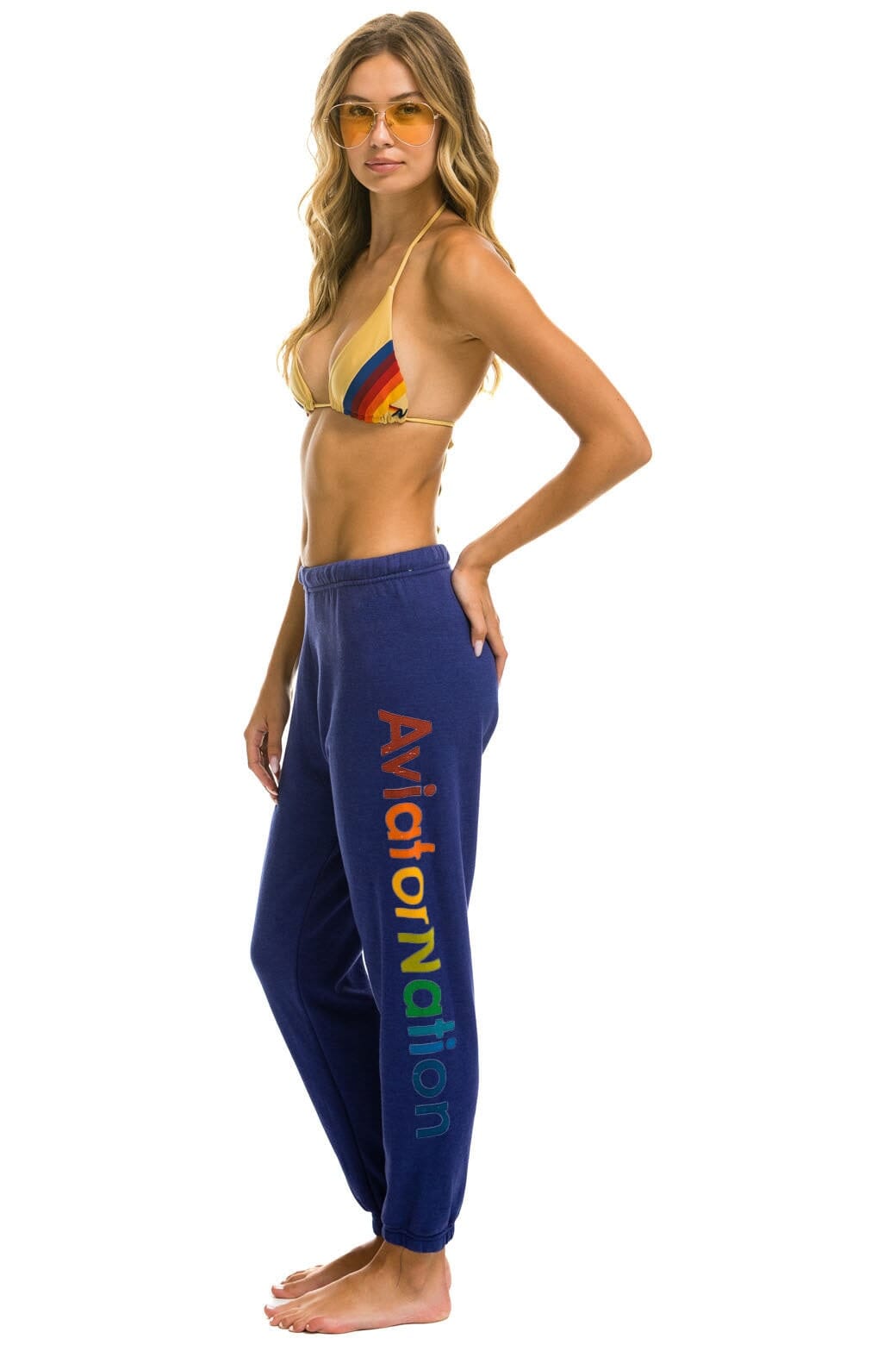 Retro AVIATOR NATION NORTH SHORE SWEATPANTS - PURPLE