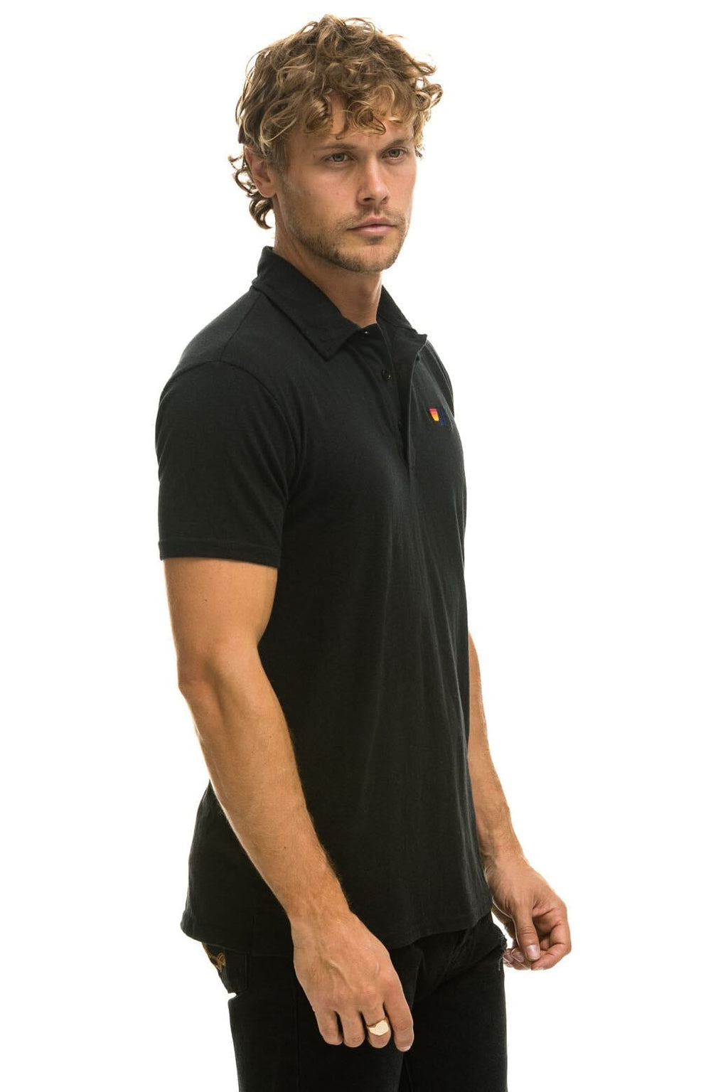 Retro AVIATOR NATION POLO - BLACK