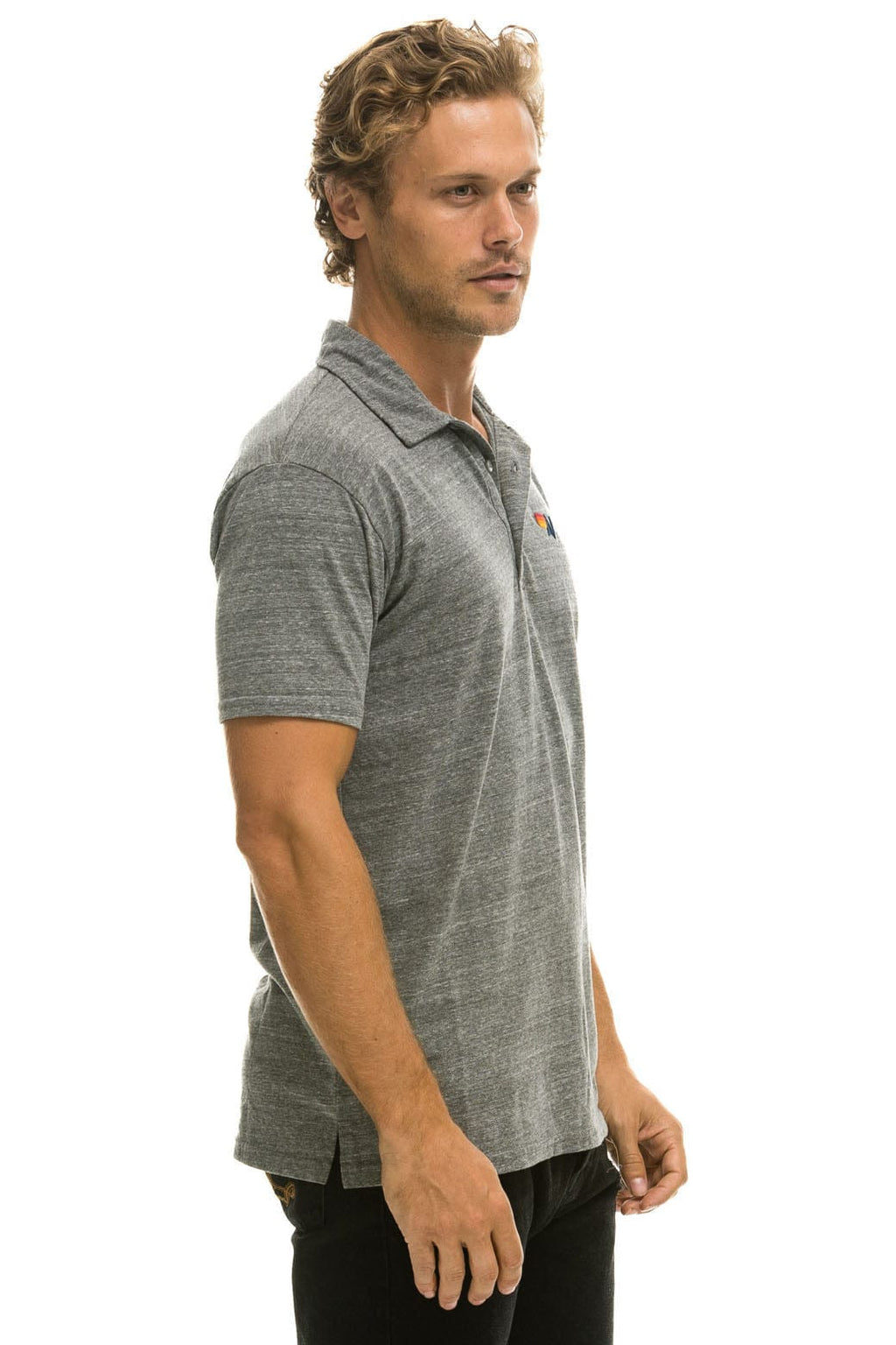 Retro AVIATOR NATION POLO - HEATHER GREY