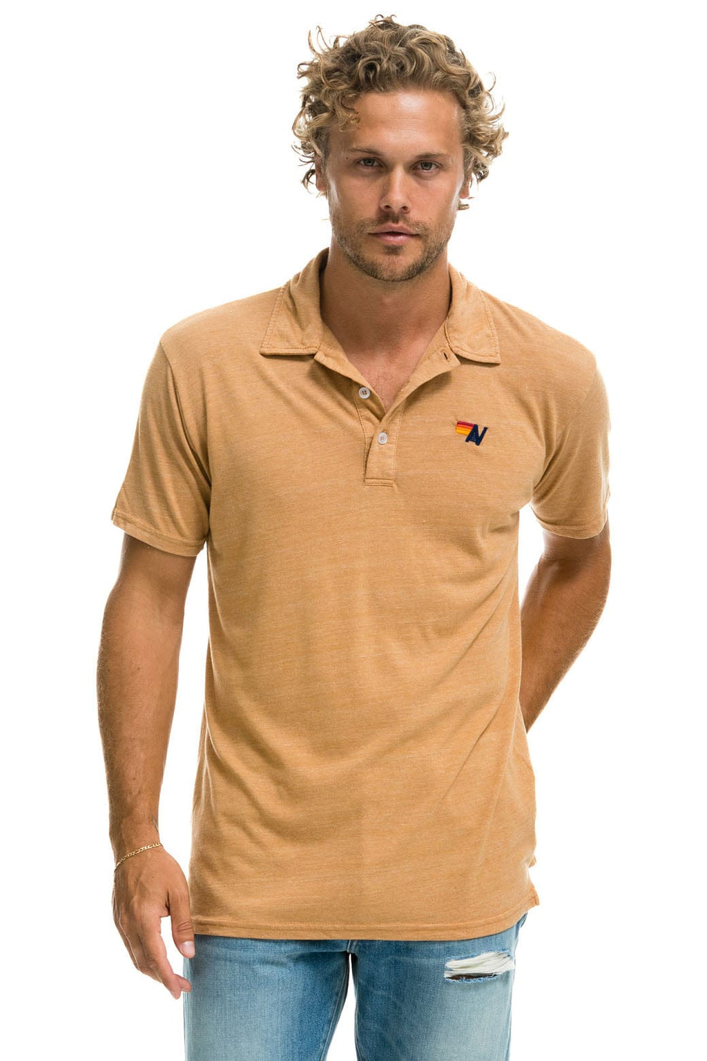 Retro AVIATOR NATION POLO - KHAKI