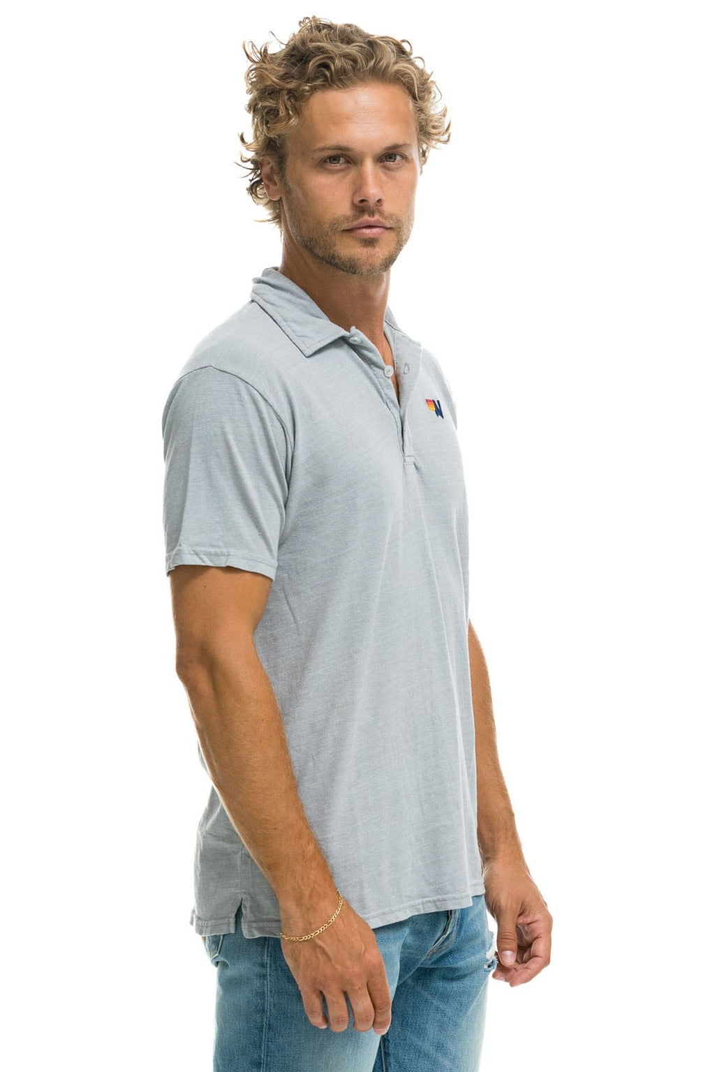 Retro AVIATOR NATION POLO - LIGHT GREY