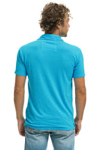 Retro AVIATOR NATION POLO - NEON BLUE