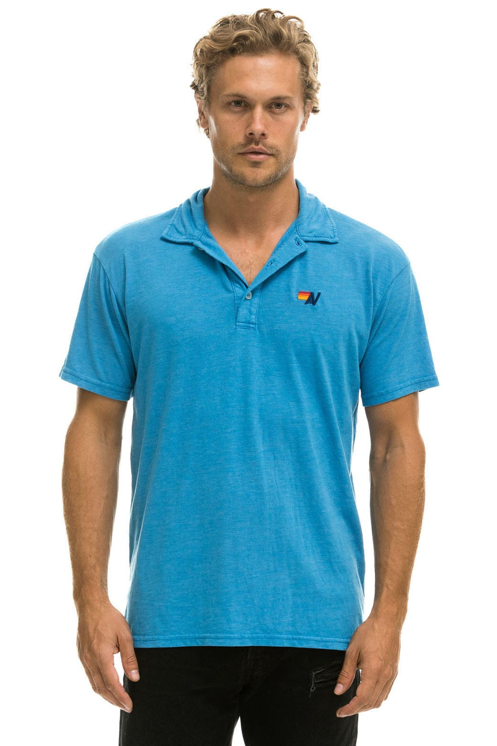 Retro AVIATOR NATION POLO - OCEAN