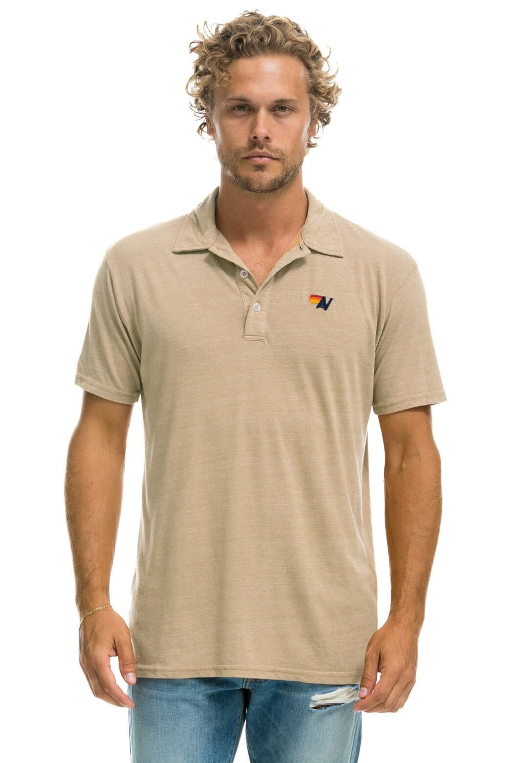 Retro AVIATOR NATION POLO - SAND