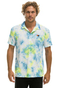 Retro AVIATOR NATION POLO - TIE DYE YELLOW