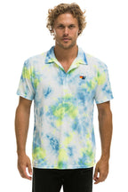 Retro AVIATOR NATION POLO - TIE DYE YELLOW