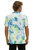 Retro AVIATOR NATION POLO - TIE DYE YELLOW