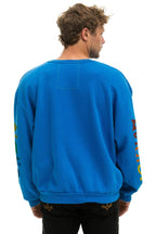 Retro AVIATOR NATION RELAXED VENICE CREW SWEATSHIRT - OCEAN