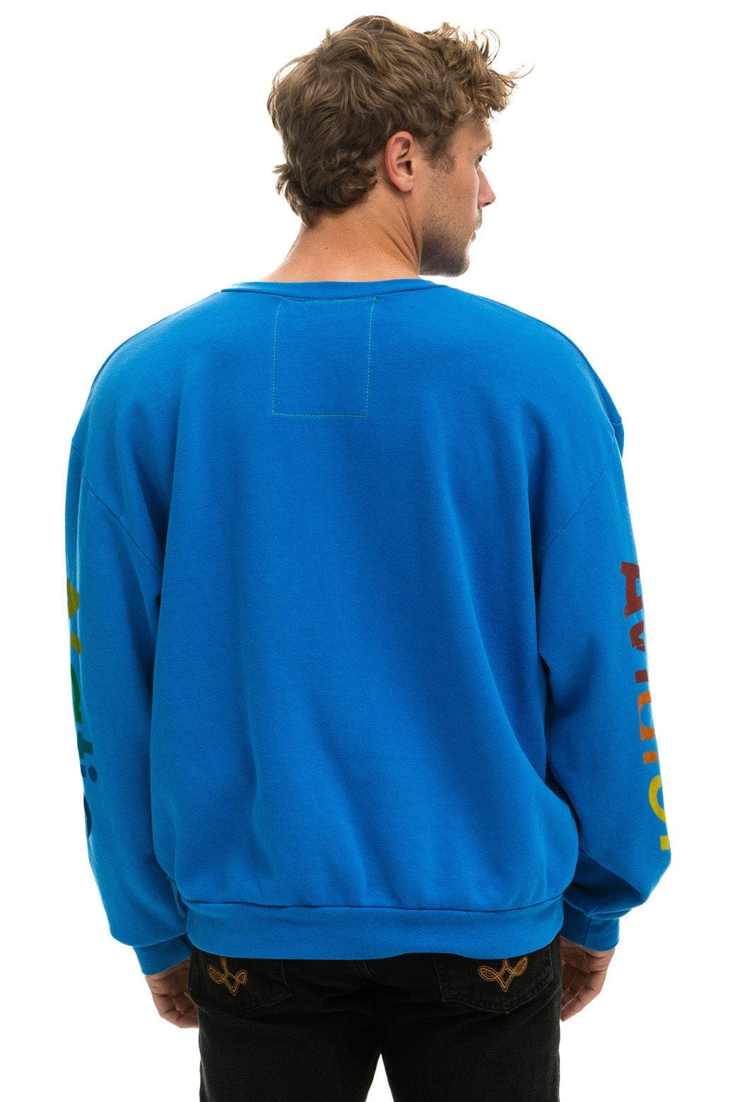 Retro AVIATOR NATION RELAXED VENICE CREW SWEATSHIRT - OCEAN