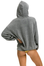 Retro AVIATOR NATION RELAXED VENICE PULLOVER HOODIE - HEATHER GREY