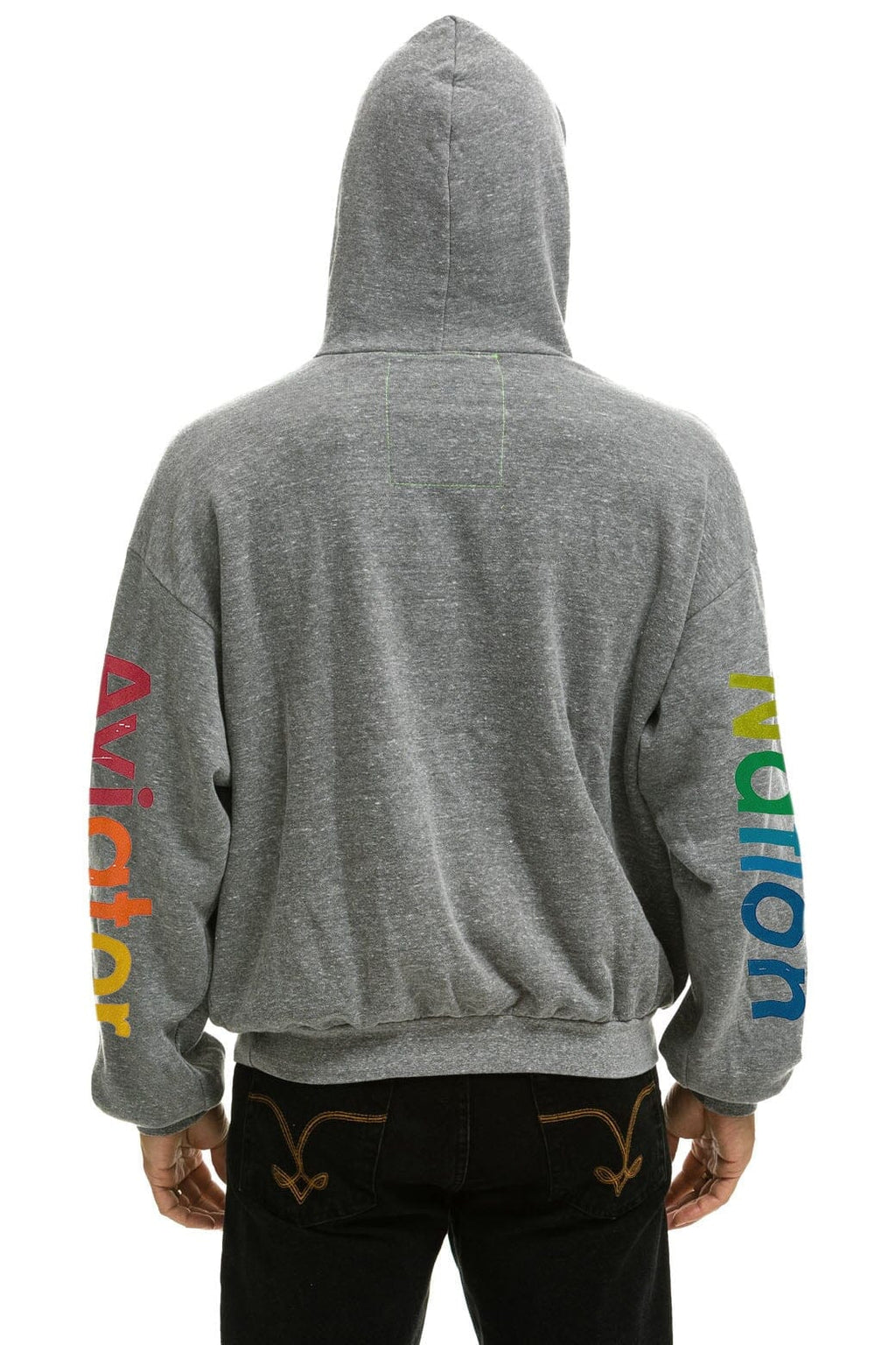 Retro AVIATOR NATION SAN FRANCISCO RELAXED PULLOVER HOODIE - HEATHER GREY